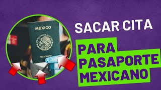 como sacar cita para pasaporte mexicano  renovación y primera vez [upl. by Gussie]