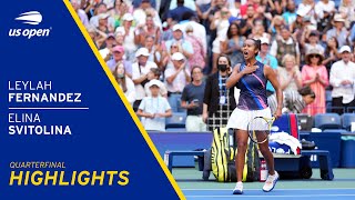 Leylah Fernandez vs Elina Svitolina Highlights  2021 US Open Quarterfinal [upl. by Linzy]