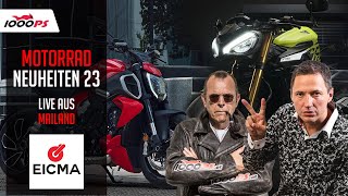 LIVE von der EICMA 2022  Motorrad Neuheiten 2023 und andere Highlights [upl. by Monro]