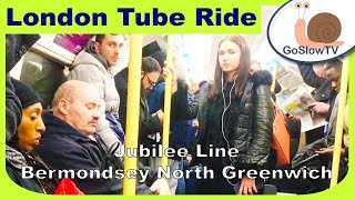 London Underground Tube Ride  Bermondsey To North Greenwich  Jubilee Line  Slow TV  2019 [upl. by Prissy]