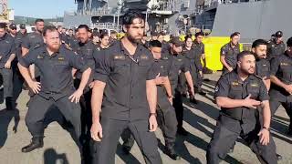 NZ Defence Force Powerful haka by Navy crew of HMNZS Te Mana [upl. by Heather]