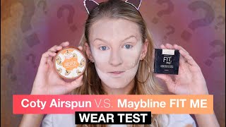 WEAR TEST 📣 Coty Airspun VS Maybelline FIT Me Translucent Setting Powder❗️best setting powder [upl. by Eisned266]