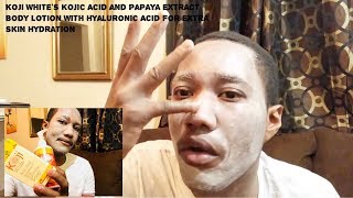 Koji White Papaya and Kojic Acid Skin Lightening Body Lotion [upl. by Nocaed827]