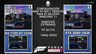 AMD RX 7700 XT 12GB VS Nvidia RTX 3080 10GB Pruebas Con AMD Ryzen En 1440p [upl. by Scurlock]