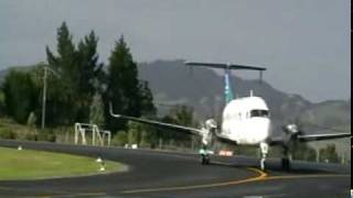 Air New Zealand operated Raytheon 1900D aircraft into Whangarei NZ [upl. by Llenrod841]