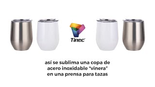 Sublima el vaso para vino en una prensa para tazas [upl. by Oned]