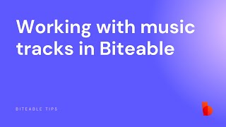 Working with music tracks in Biteable [upl. by Cosma430]