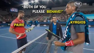 The Tennis Match That Turned into a CIRCUS Kyrgios vs Paire [upl. by Nnylecoj]