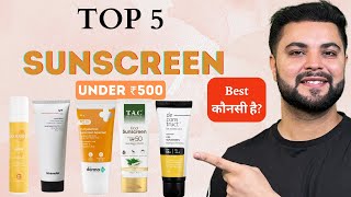 Top 5 Sunscreen Under ₹500 To Remove Pigmentation amp Sun Tan [upl. by Renard]