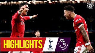 Ronaldo hattrick seals vital win  Manchester United 32 Tottenham  Highlights  Premier League [upl. by Biegel]