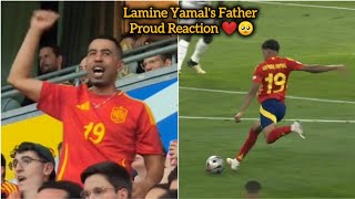 Lamine Yamals father reaction after his sons goal vs France ❤️🥺🇪🇸 [upl. by Meelak]