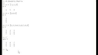 Octave Tutorial  Constructing Matrices [upl. by Vogeley]