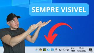 Como deixar um programa sempre visivel no menu Tray da barra de tarefas Windows 10 ou 11 [upl. by Ecad]