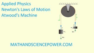 Applied Physics Newtons Laws of Motion Atwood Machine part 1 [upl. by Stearn363]