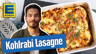 Kohlrabi Lasagne  Low Carb Lasagne mit Kohlrabi [upl. by Aninay]