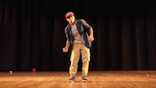 HIP HOP solo performance by Vivek Choudhary at Annual Day 2017GCET Jammu [upl. by Iridis]