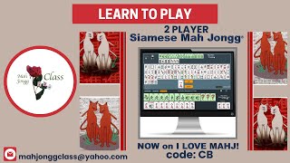 Siamese Mah Jongg How to Play Learn 2 player Mahjong siamese mahjong ilovemahj NMJL [upl. by Risley]