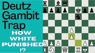 Deutz Gambit Chess Trap  chessgame chessrush chesstricks gambit [upl. by Fitzsimmons134]