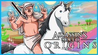 IM RIDING ON A FING UNICORN  Assassins Creed Origins Funny Moments 4 [upl. by Mcconaghy]