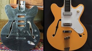 Франкенштейн OrfeusLignatone Реставрация Полуакустической Гитары Hebros Guitar Repair [upl. by Zuliram]