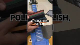 Fret polishing with 3M abrasive pads [upl. by Stilla]