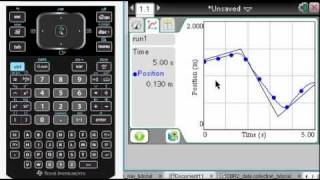 CBR2 motion data collection TINspire CX Vernier DataQuest [upl. by Torrey]