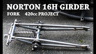 Norton 16H Girder fork 420cc project [upl. by Eniamor]