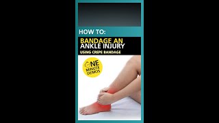 How to Bandage an Ankle Injury Using Crepe Bandage  One Minute Demos  YouTube Shorts [upl. by Nueoht]