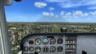 FSX Basics Tutorial 3 Cessna 172 Crosswind Landings [upl. by Lamahj]