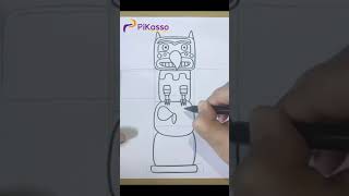 How to Draw a Totem Pole Easy in The Right Way [upl. by Igor706]