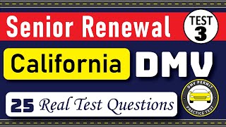 California DMV Written Test 2024  DMV Senior Written Test 2024  DMV Renewal For Seniors  Test 3 [upl. by Klement]