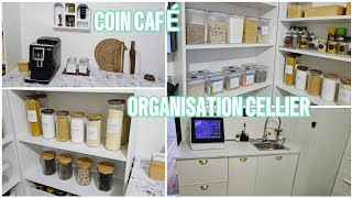 ORGANISATION CELLIER  COIN CAFÉ DU NOUVEAU HAVA R01 lavevaisselle cellier organisation [upl. by Jaycee508]