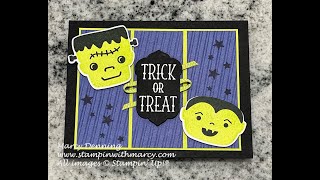 Tricks amp Treats Bundle  Frankie amp Dracula Card stampinup [upl. by Lashoh]