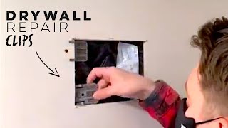 Drywall Repair How to Fix a Hole in the Wall [upl. by Ibbed]