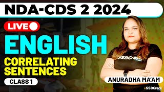 NDACDS 2 2024 Exam English Live  Correlating Sentences  Class 1 [upl. by Nnaacissej]