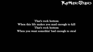 Eminem  Rock Bottom  Lyrics on screen  Full HD [upl. by Enomad41]