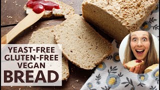 Easy YeastFree GlutenFree Vegan Bread Recipe [upl. by Annahaj]