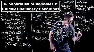 Separation of Variables I Dirichlet Boundaries  Partial Differential Equations  Lecture 6 [upl. by Fionnula371]