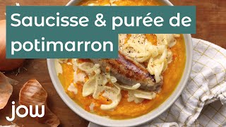 Recette de la Saucisse et purée de potimarron [upl. by Nylrehs]