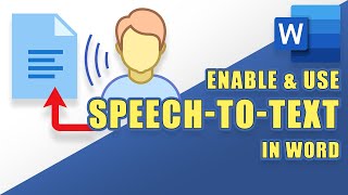 How to Enable amp Use SPEECHTOTEXT Dictate in WORD [upl. by Eelarual422]