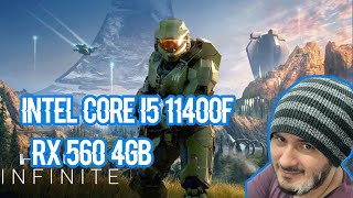 ENTRENANDO FUERTE HALO INFINITE  GAMEPLAY PC INTEL CORE I5 11400F  RX560 4GB 😎👌 [upl. by Tessie124]