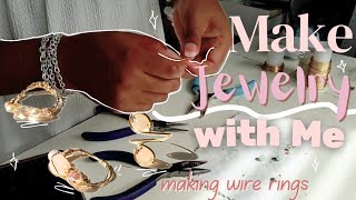 Small Business Diaries Making Wire Rings  Make Jewelry with Me [upl. by Terr847]