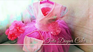 How to Make an Easy Diaper Cake for baby girl   A Step by step Tutorial Diaper Cake [upl. by Leohcin531]