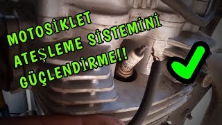 MOTOSİKLET ATEŞLEME SİSTEMİNİ GÜÇLENDİRME motosikletperformans [upl. by Akeem833]