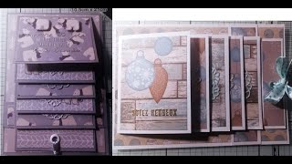 Tuto scrap  Carte de Vœux en cascade [upl. by Ahsillek905]