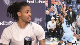 Ja Morant on his dunk on Wemby quotThats what everyone wanted so thats my late Christmas giftquot [upl. by Missie]