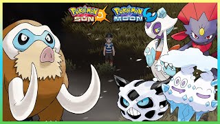 Pokemon Sun amp Moon  How To Get MamoswineWeavileGlalieFroslass amp Vanilluxe [upl. by Tail]