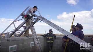 Parapet Wall Transitions  Firefighter Ladder Training [upl. by Rubel717]