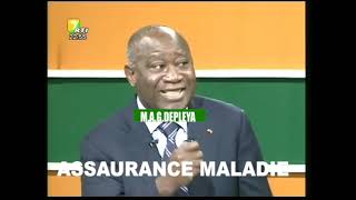 LASSURANCE MALADIE SELON GBAGBO  5 DU SALAIRE DES FONCTIONNAIRE 20 000 POUR LES CHÔMEURS [upl. by Dusty]