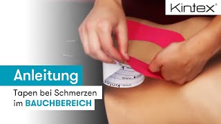 Tapen bei Schmerzen im Bauchbereich  Kintex® Anleitung zum Kinesiologie Tapen [upl. by Cherise]